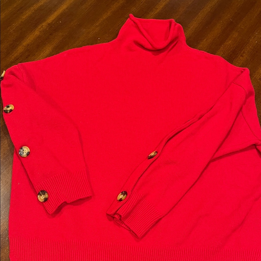 Bloomingdale's Rollneck Sweater with Button Accents